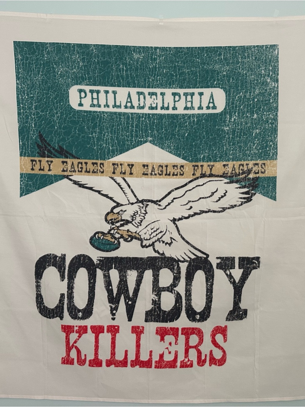 Philadelphia Cowboy Killers Graphic Banner - White/Teal/Red